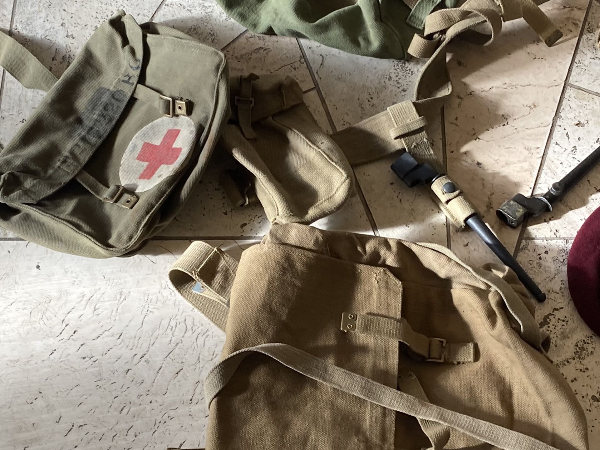 Huge vintage collection lot of British English military collectibles WWII WW2 militaria gear