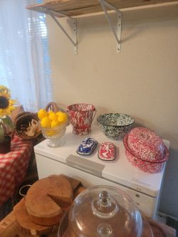 Enamelware Splatterware Swirlware Farm Country Kitchen Decor