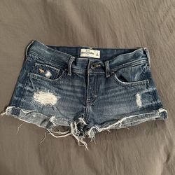 Abercrombie low rise jean shorts