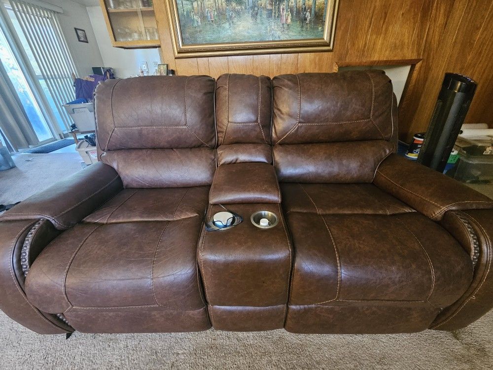 Leather Couch And Love Seat