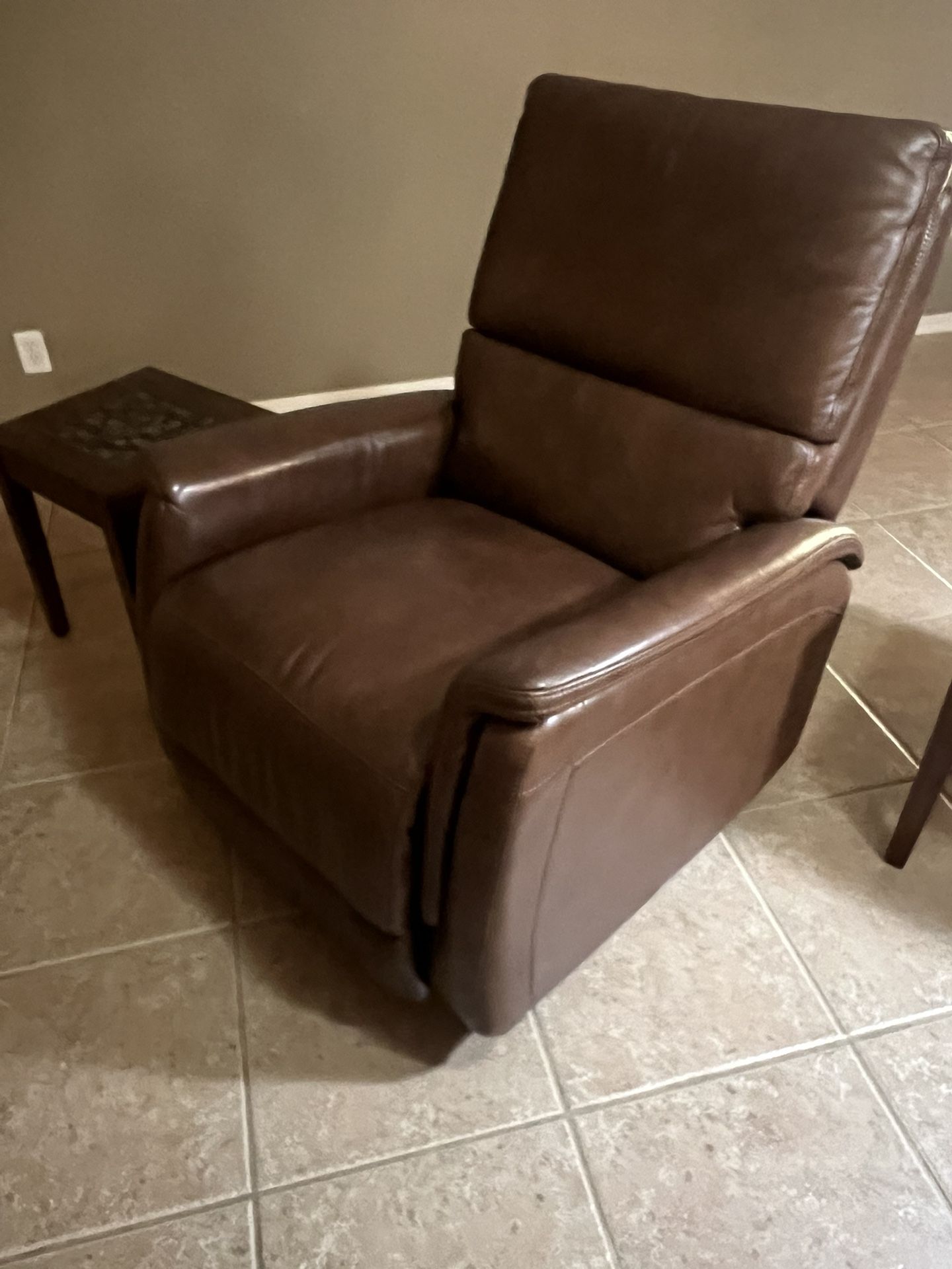 Real Leather Manual Recliner