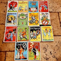 Vintage Mid-Century Complete 14 Book Wizard Of Oz By L. Frank Baum REILLY & LEE 1956 WHITE HARDCOVER EDITION 