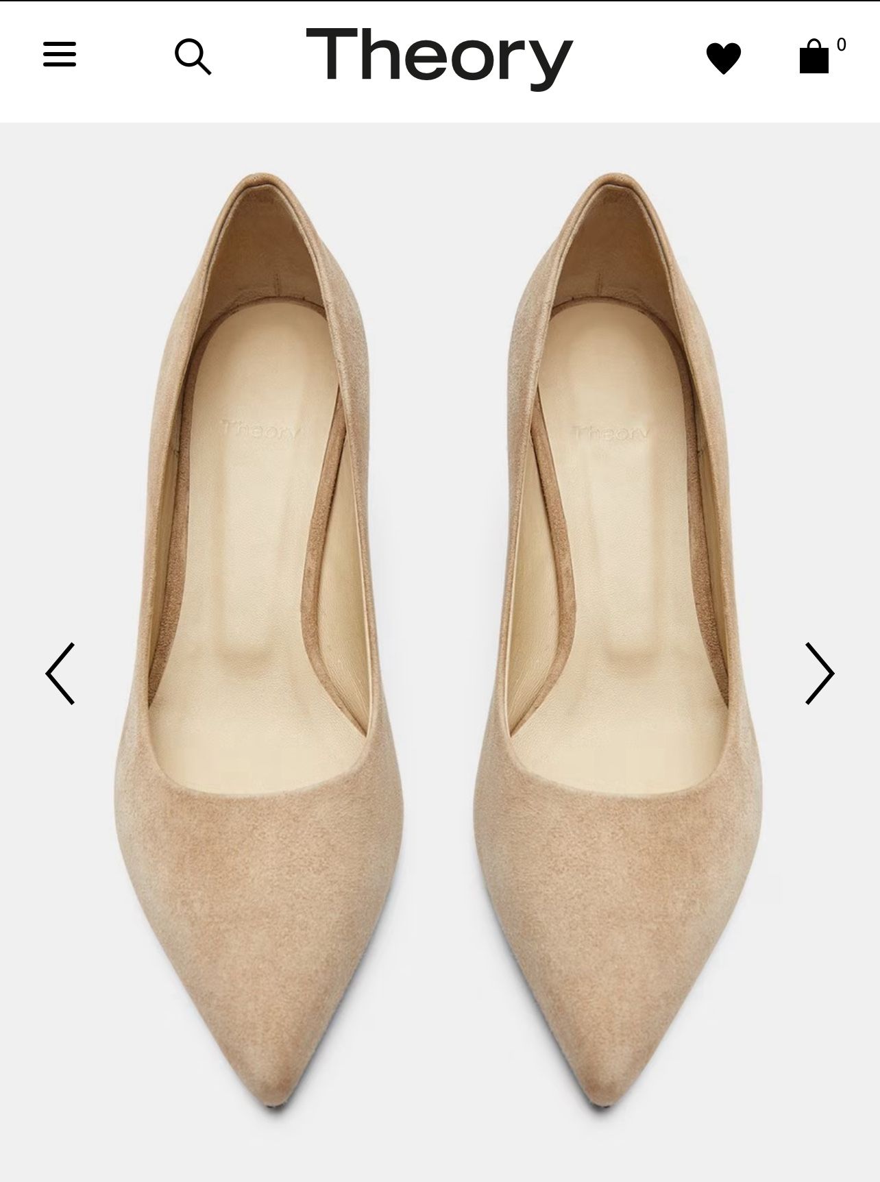 Theory City 55 Pump in Suede