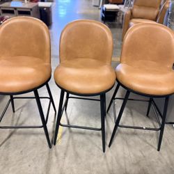 Swivel Bar Stools Set of 3, 26" H 
