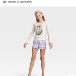 Girls' 2pc Long Sleeve Pajama Set with Spa Headband - art classâ„¢