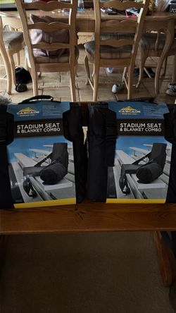 Stadium seats with blankets