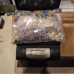 2+ Pounds Random Bead Grab Bag Glass Shell Plastic Etc 