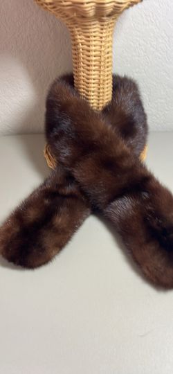 Vntg Mink Fur Collar Scarf Wrap from Harfelds Department Store Kansas City