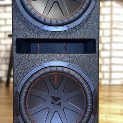 Kicker CompR 12″ Subwoofer Pair – Red Stitching, Like New!