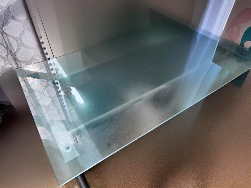Great condition, sturdy, thick real glass desk