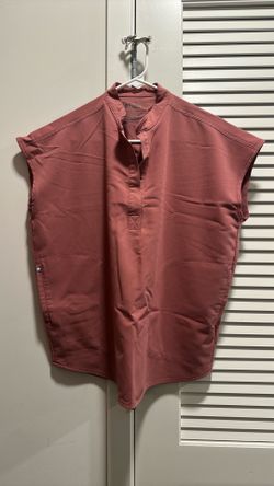 Figs Mauve Rafaela Scrub Top (S)
