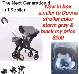 New in box gray & black The Next Generation 4 in 1 Stroller it’s exactly like the doona it’s a Amazon replica $250 firm cash only pick up east Palmdal