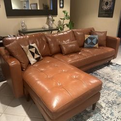 Caramel Leather Sofa