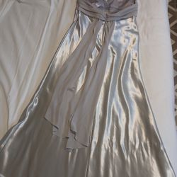Evening plated prom dress