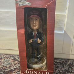 Donald Trump 2016 Limited Edition Bobblehead Red MAGA Hat Political Collectible Republican Figurine