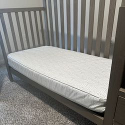 Crib with changing table and mattress 