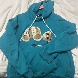 Palm Angels Bear Hoodie Forest Green Black And Armani Exchange Leather Jacket