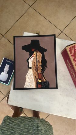Framed Fashion Illustration Wall Art