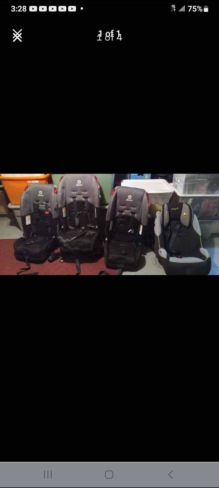 Dyno And Safety First Clean undamaged accident free car seats