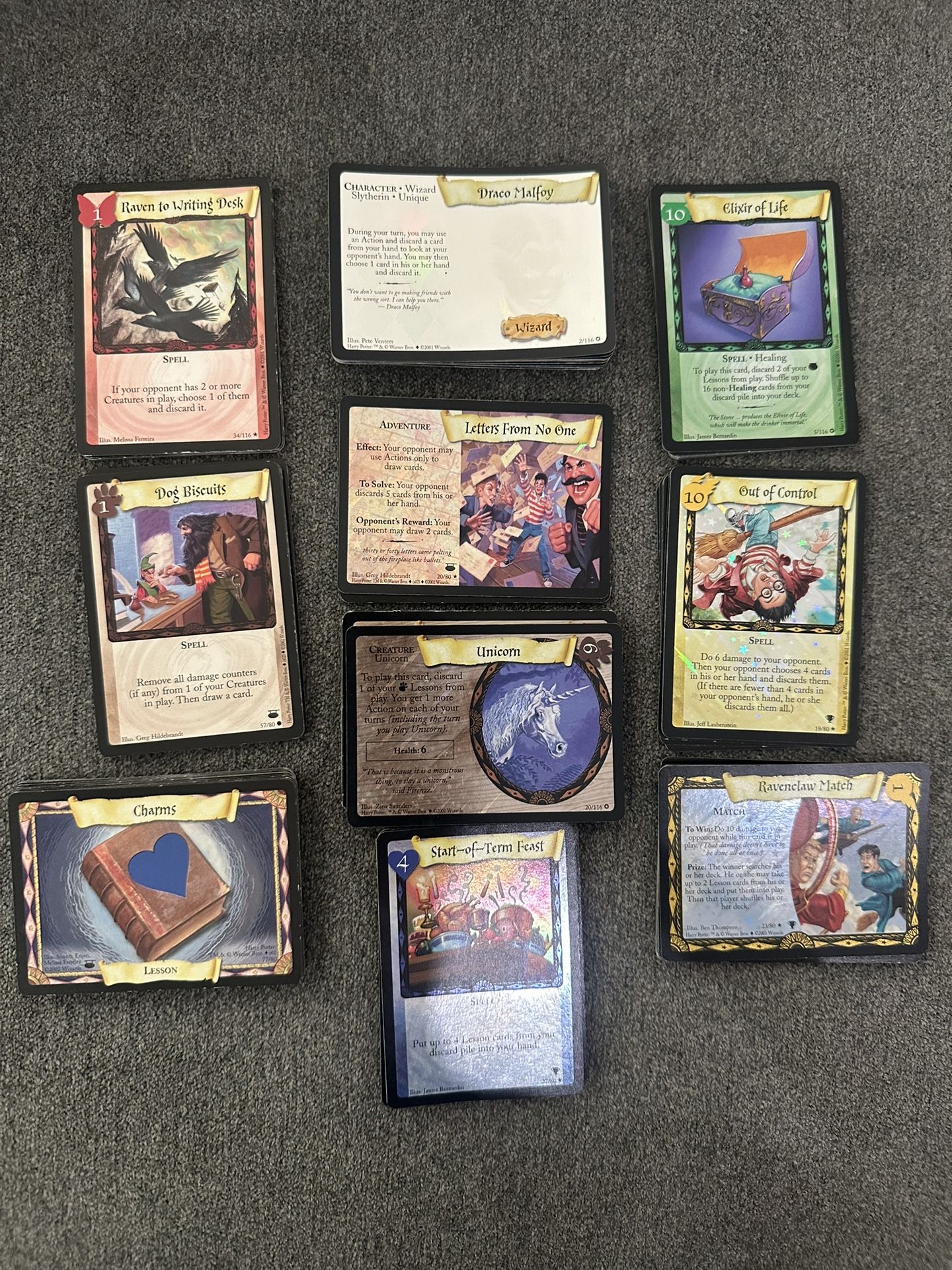 Vintage Harry Potter Trading Card Game Lot (Wizards of the Coast 2001–2003)