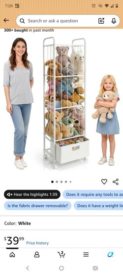Brand New In Box Stuff Animal Holder $30