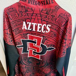 SDSU Aztecs Zip Up Jacket W/ Detachable Soft Helmet Hoodie