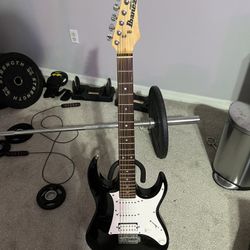 Gio Ibanez 6 string electric guitar, Black, READ DESCRIPTION