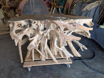 Bleached Root Console Table Credenza 