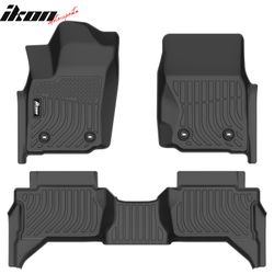 Fits 2024-2025 Toyota Tacoma Double Cab 3PC All Weather Floor Mats 3D Molded Carpets