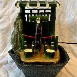 CHINESE BAMBOO HOUSE WATER FOUNTAIN