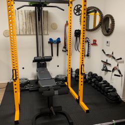 PowerTec Power Rack, Dumbbells and Pulley System