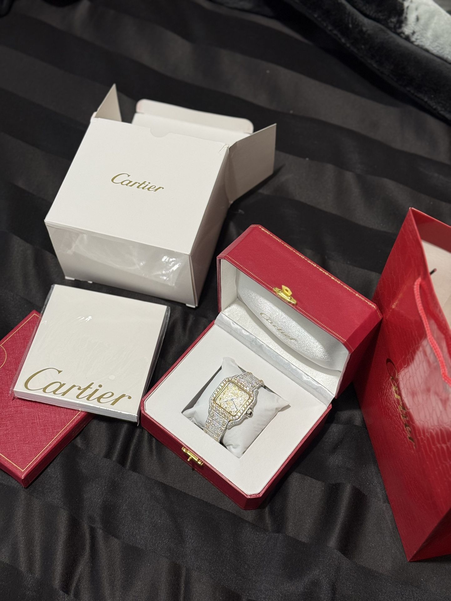 VVS Yellow Gold Cartier Arabic Dial Watch