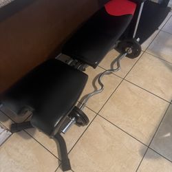Weight Bench And Weights 