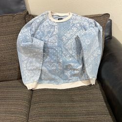 ZARA Size Usa Small Denim Bandanna Patterns Sweater.