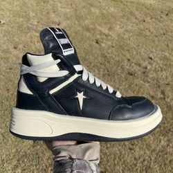 Converse TURBOWPN Mid Rick Owens DRKSHDW Black Cloud Cream - A03945C Size 8.5M