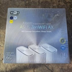Ax6600 Tri- band Mesh Wifi 6 System  Asus  Zen Wifi  Ax Wifi Coverage Everywhere  Always Secure New  Cover Up To 7500 Sq Ft 700m