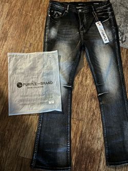 Purple jeans flare