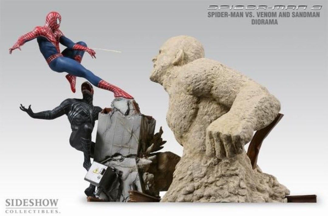 sideshow collectibles spiderman venom and sandman rare statue