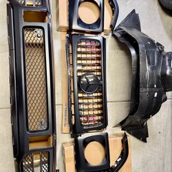Mercedes G63 New Take Off Oem Front Bumper - Magno Black 2019-2024