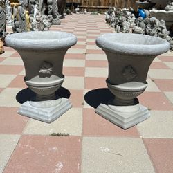 New Flower Pots Made Out Of Cement Perfect Gift 