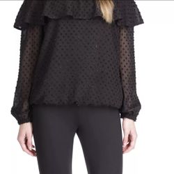 Michael Kors Women's Clip Dot Off The Shoulder Top 