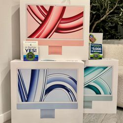 24” Apple iMac m4 chip 8 core 16gb 256gb Floor model display 