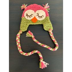 Owl Crotchet Handmade Baby Beanie 0-6 months