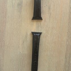 Black Genuine Crocodile Apple Watch Band - Hadley brand (Made in USA)