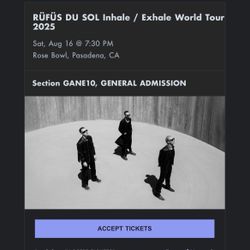 RUFUS DU SOL Rose Bowl Tickets