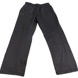Under Armour Sweatpants Men Large Black Loose Cold Gear Athletic Casual Logo
