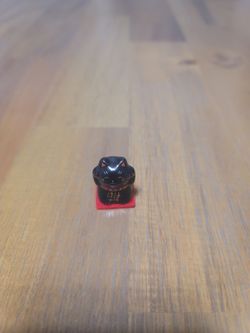 Yakushigama Mini Black Maneki Neko Lucky Cat Ayae Mamefuku Ceramic Figurine