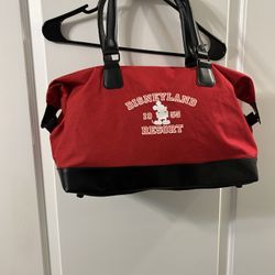 Disneyland 1955 Resort Bag Red Mickey Mouse Carry On Duffle Tote Doctors Bag