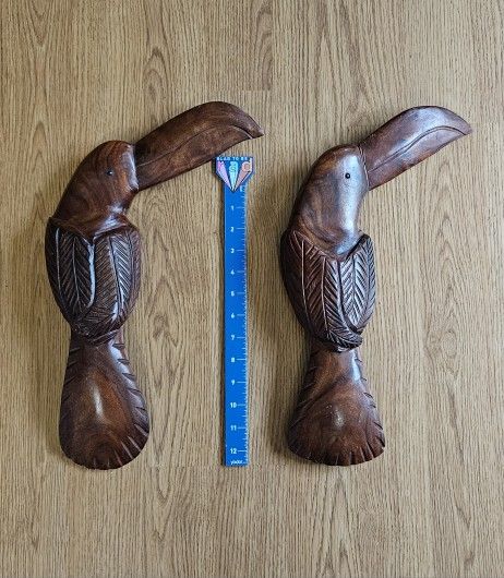 Wooden Toucan Sculptures.