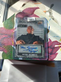 2019 UDC PETER GUINNESS As "PETER GREGOR" MUG SHOTS ACTOR AUTOGRAPH #MS-PG 